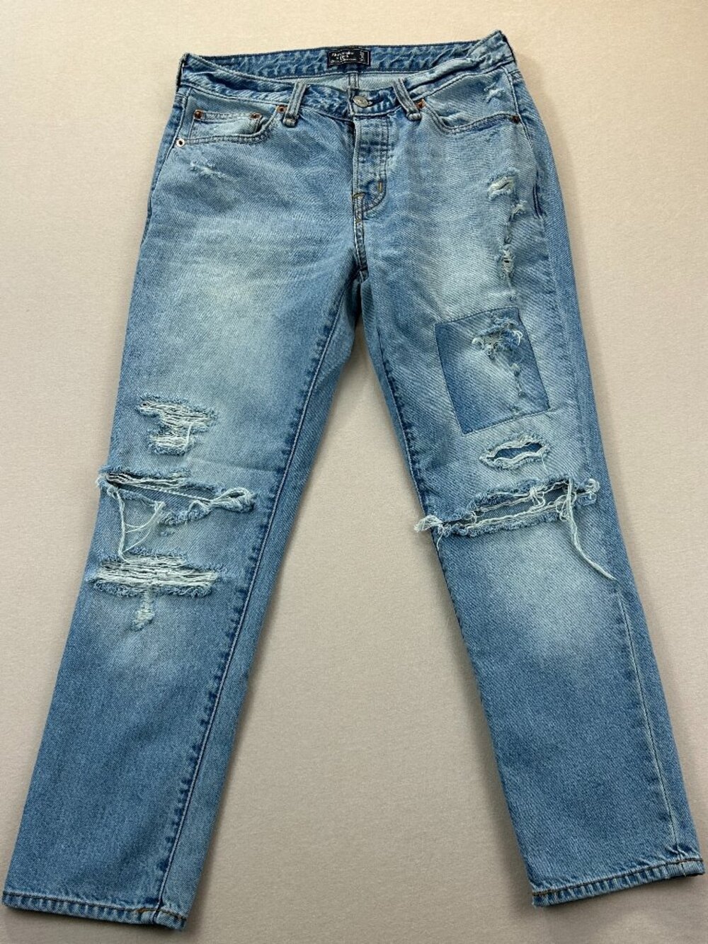Abercrombie Fitch Jeans Womens 25/0s Blue Denim Ames Slim Boyfriend Cotton 100%